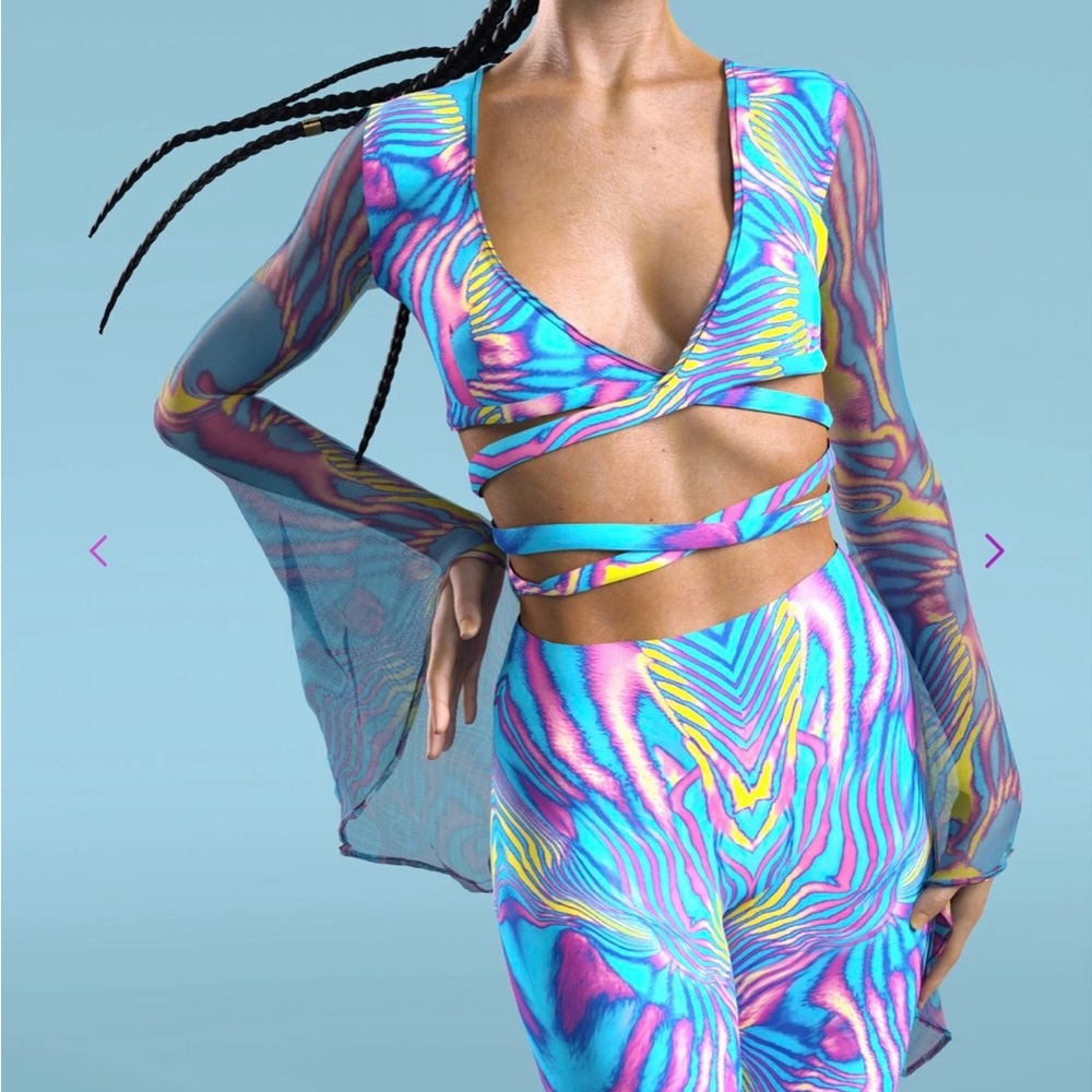 Candy Catz Tempest Strappy Set -Top & Pants - Picture 2 of 7